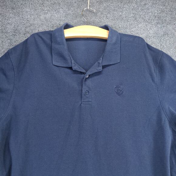 UPS Short Sleeve Polo Shirt Mens Size 2XL Blue Embroidered Logo Uniform - Picture 7 of 13